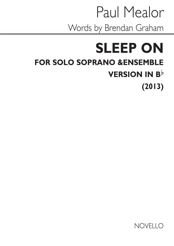 Sleep On (In B-Flat) (Vocal Score)