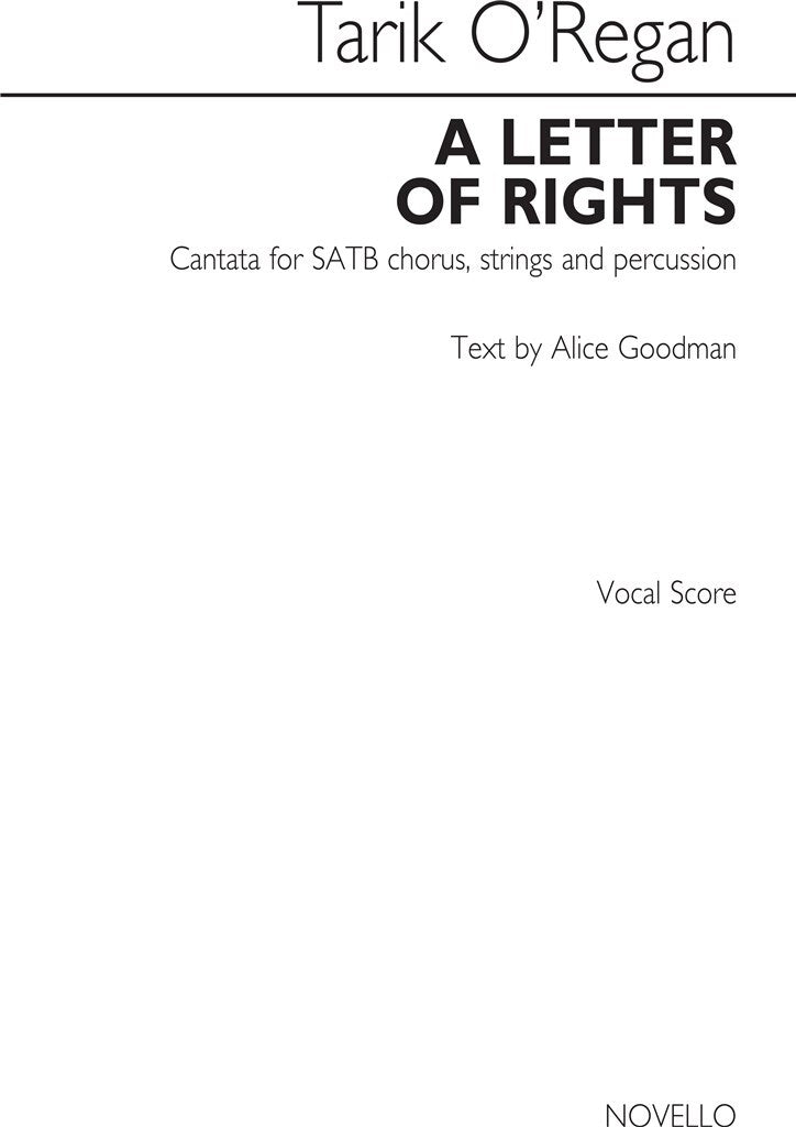 A Letter of Rights (Vocal Score)