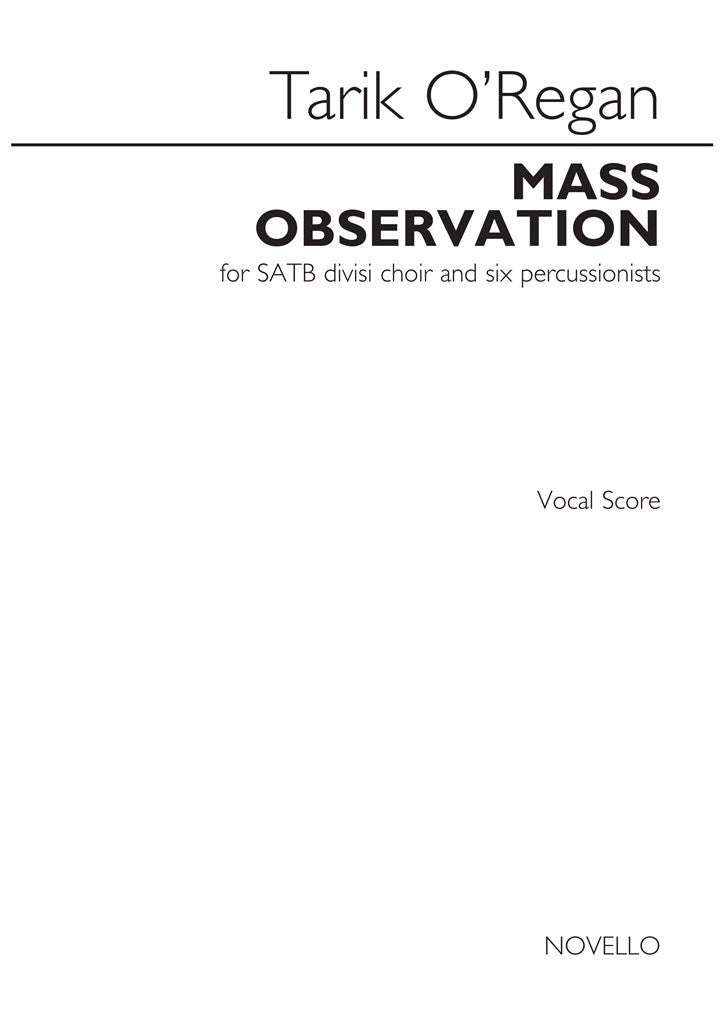 Mass Observation (Vocal Score)