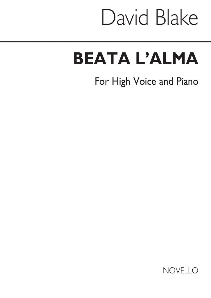 Beata L'alma for Soprano and Piano