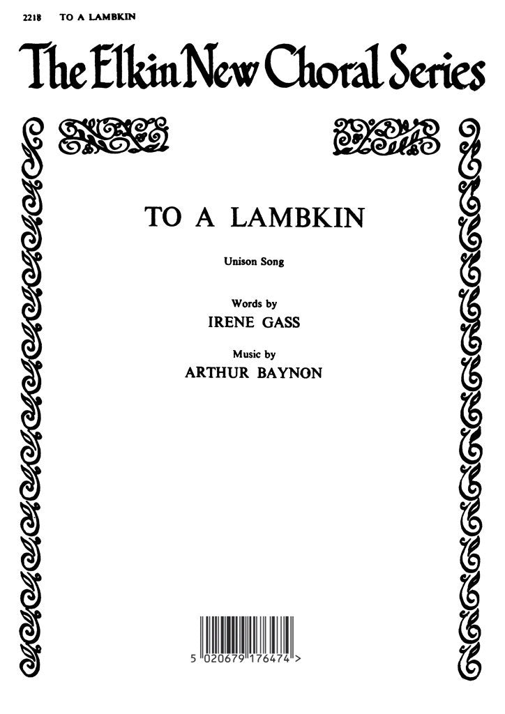 To A Lambkin for Unison Chorus