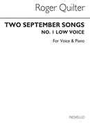 Two September Songs Op.18 Nos. 5 and 6 (Low Voice)