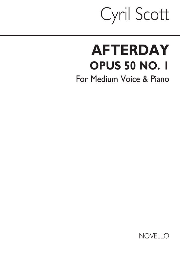 Afterday Op. 50 No.1 (Medium Voice and Piano)