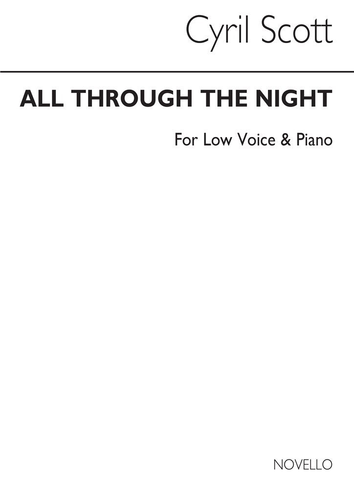 All Through The Night (Low Voice and Piano)