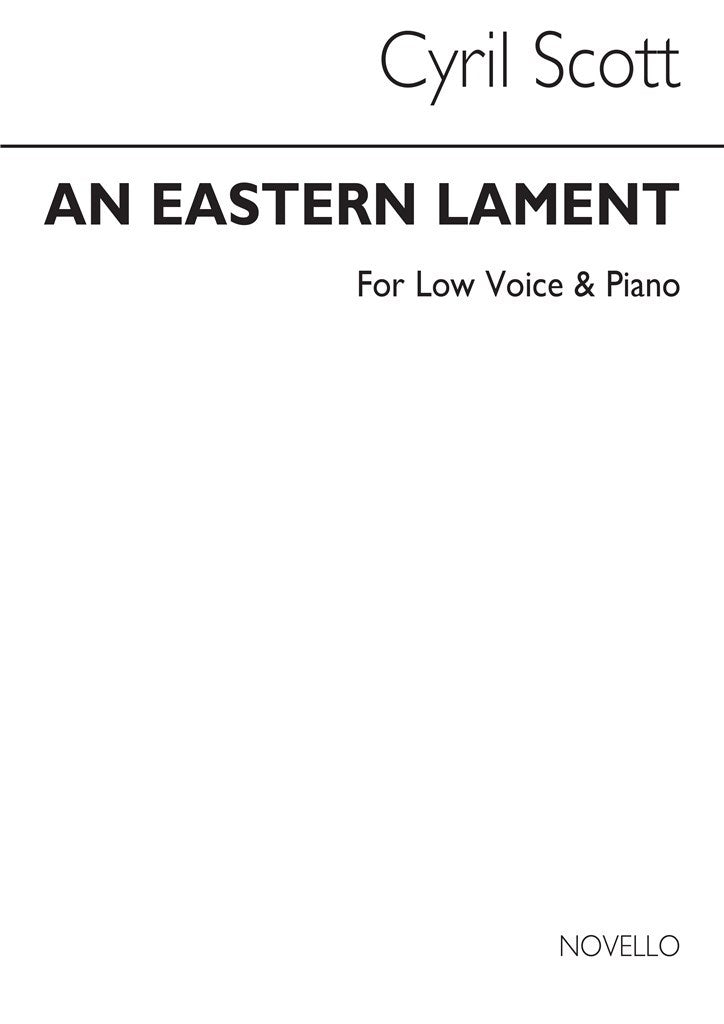 An Eastern Lament Op. 62 No.3 (Low Voice and Piano)