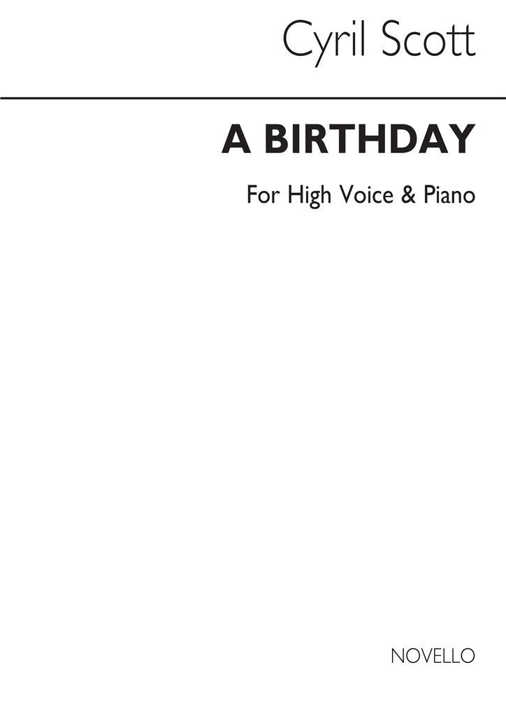 A Birthday (High Voice and Piano)