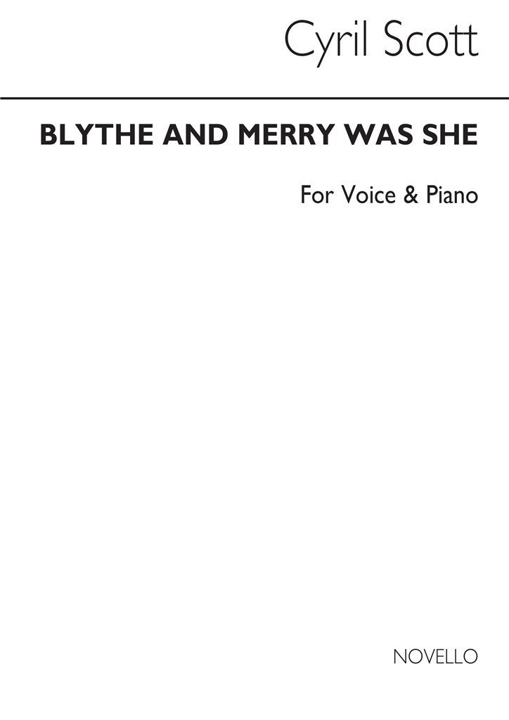 Blythe and Merry Was She Voice/Piano