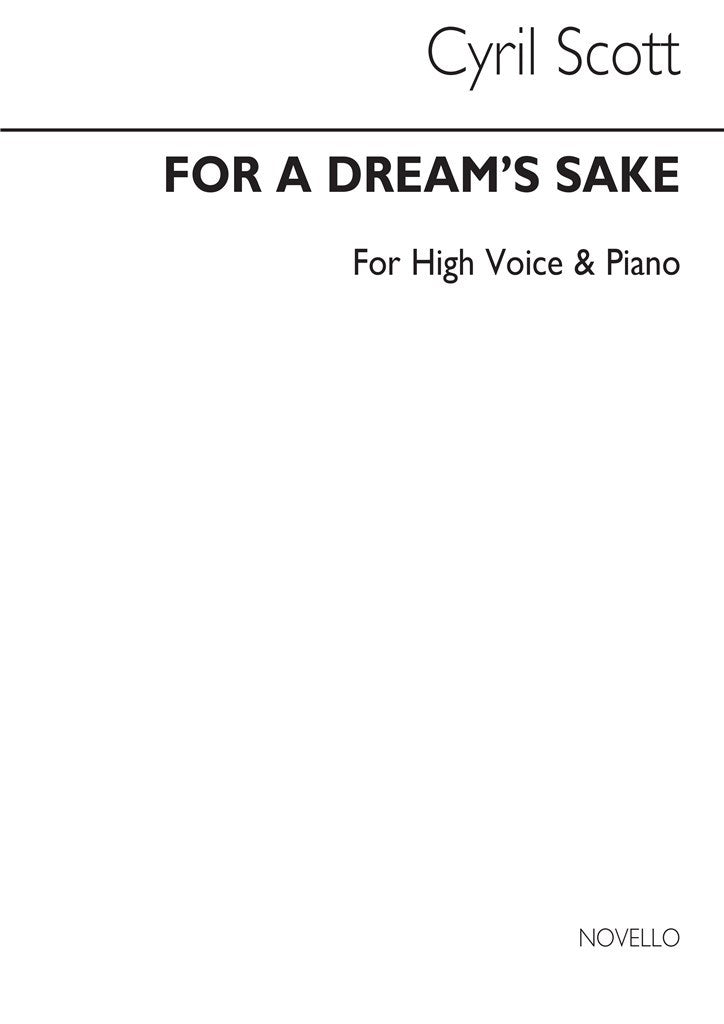 For A Dream's Sake (High Voice and Piano)