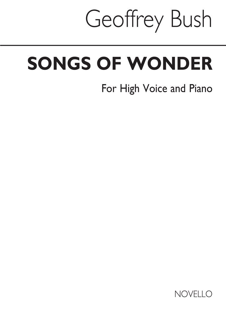 Songs of Wonder for High Voice and Piano