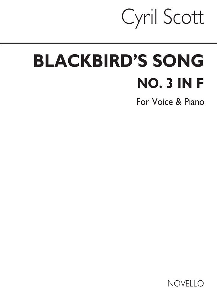 Blackbird's Song for Medium Voice and Piano acc.