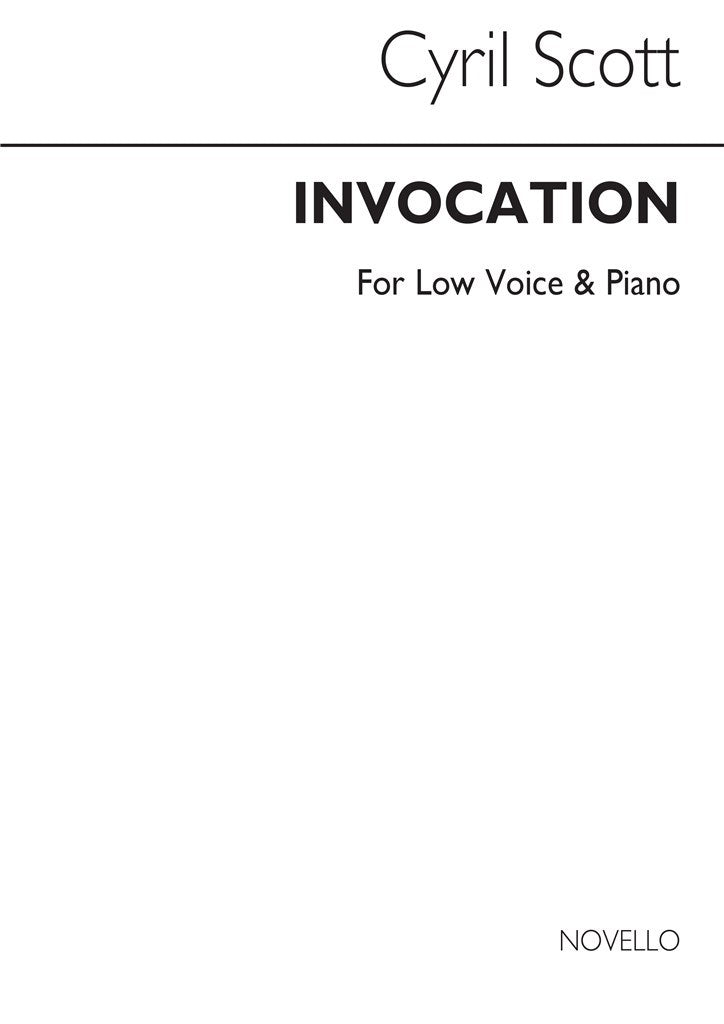 Invocation (Low Voice and Piano)