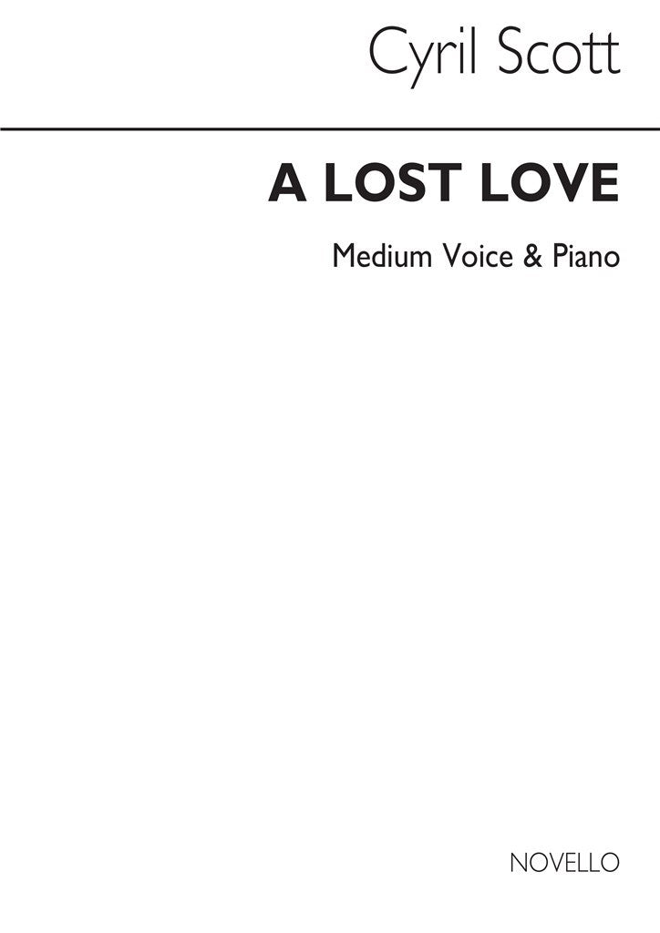 A Lost Love Op. 62 No.1 (Medium Voice and Piano)