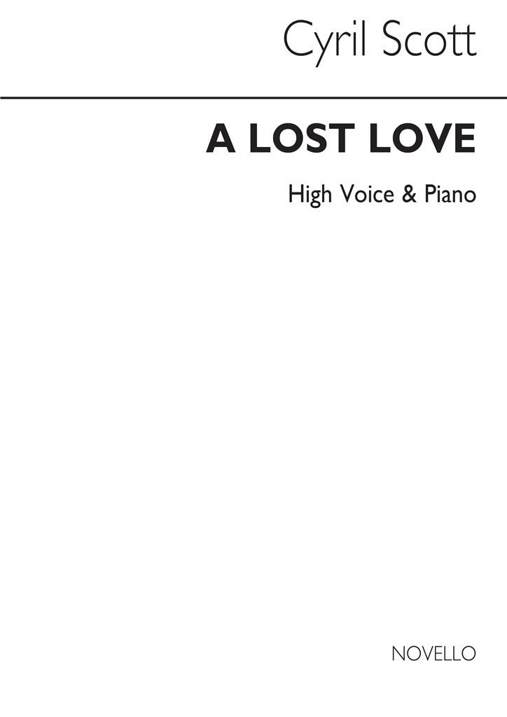 A Lost Love Op. 62 No.1 (High Voice and Piano)