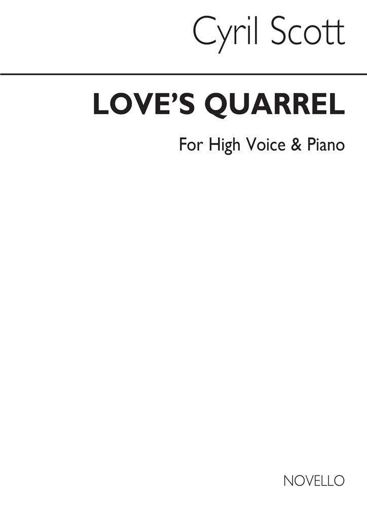 Love's Quarrel Op. 55 No.1 (High Voice and Piano)