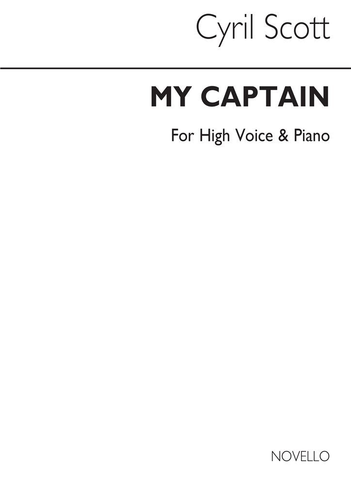 My Captain Op. 38 (High Voice and Piano)