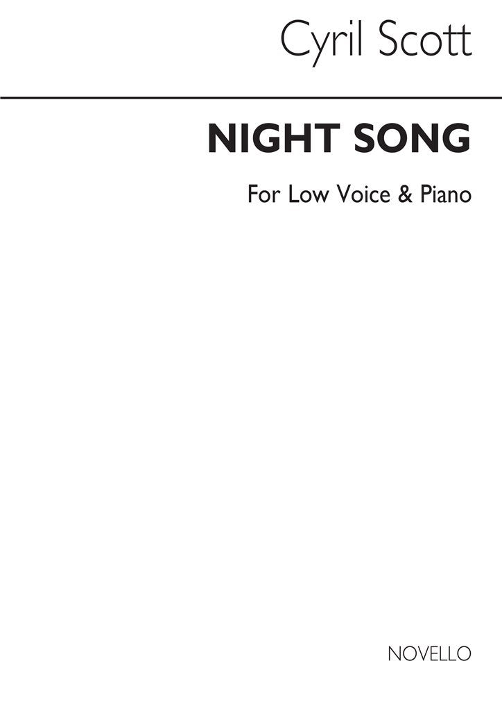 Night Song (Low Voice and Piano)