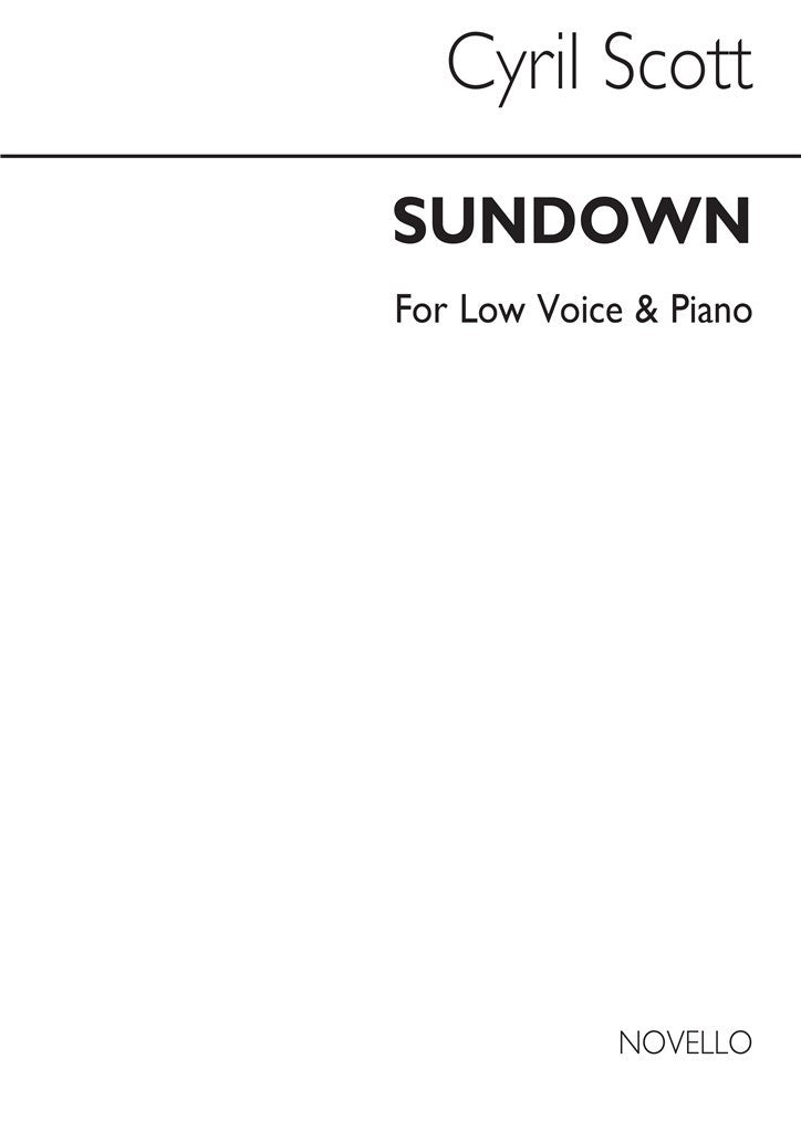 Sundown (Low Voice and Piano)