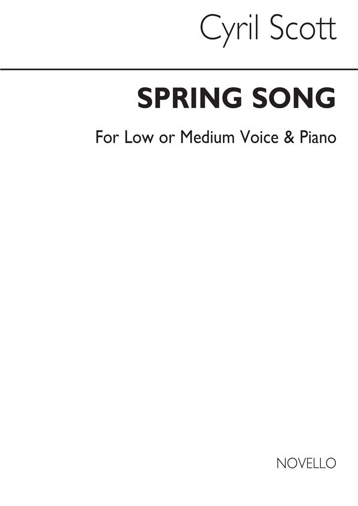 Spring Song-low Or Medium Voice/Piano