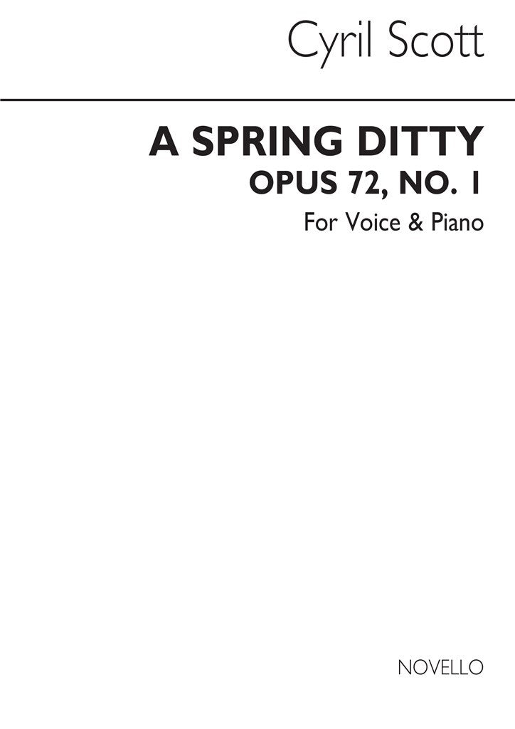 A Spring Ditty Op. 72 No.1-high Voice/Piano