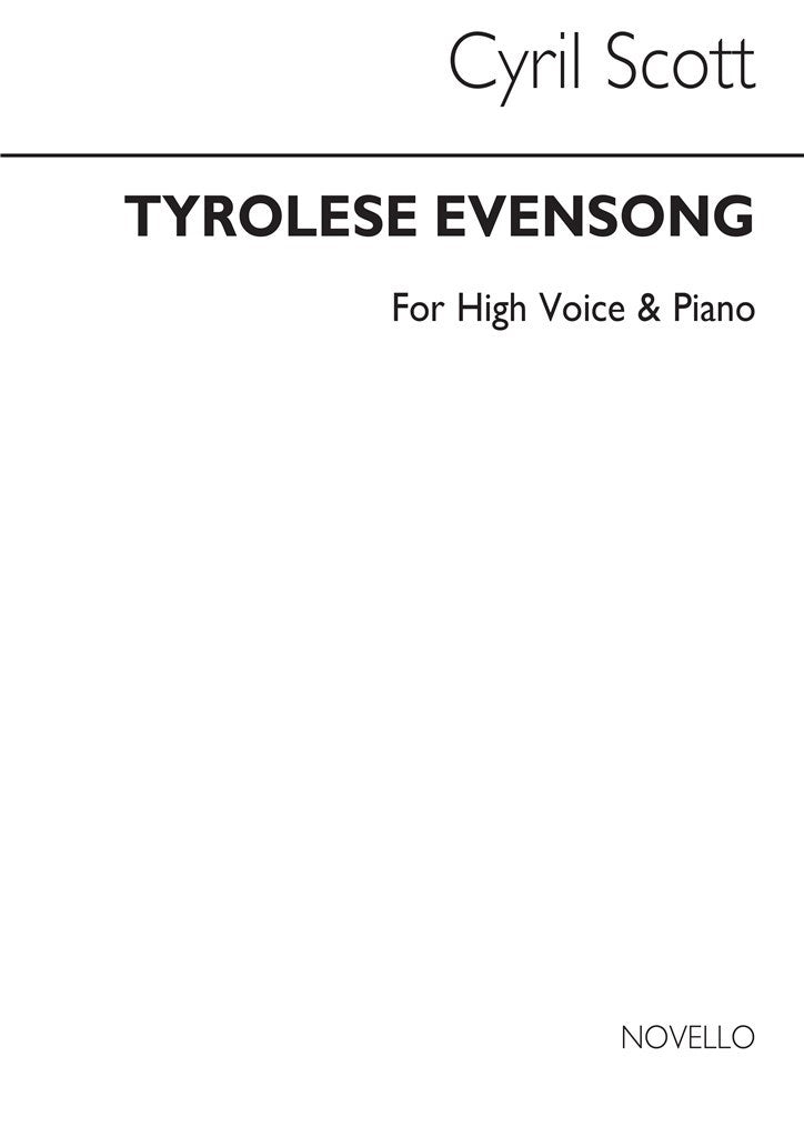 Tyrolese Evensong - High Voice/Piano