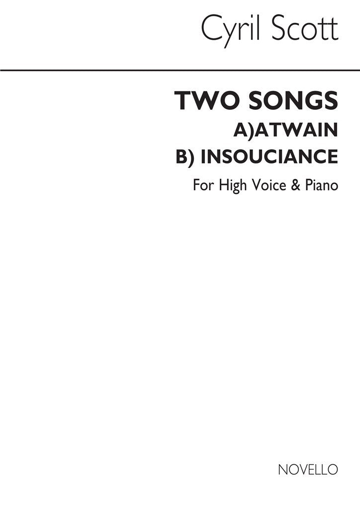 Two Songs Op. 56-high Voice/Piano