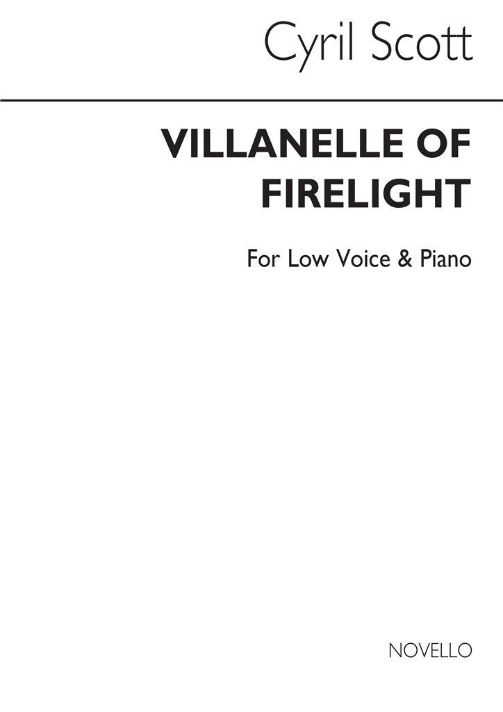 Villanelle of Firelight (Low Voice and Piano)