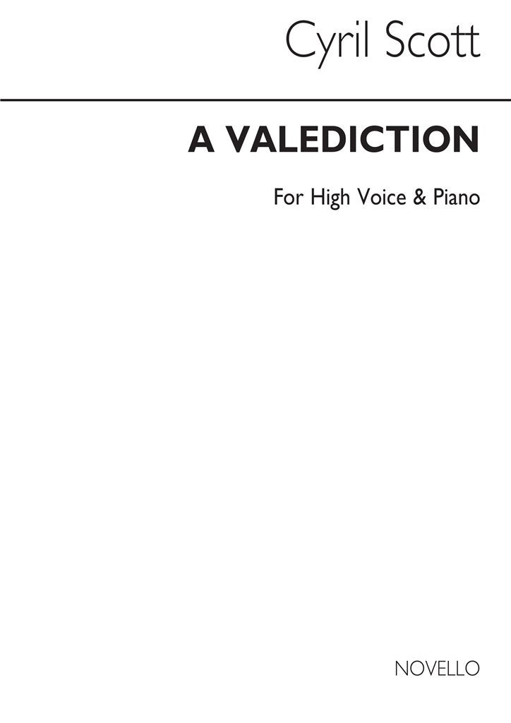 A Valediction (High Voice and Piano)