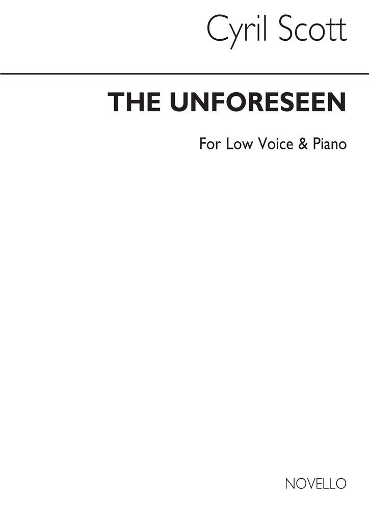 The Unforeseen Op. 74 No.3 (Low Voice and Piano)