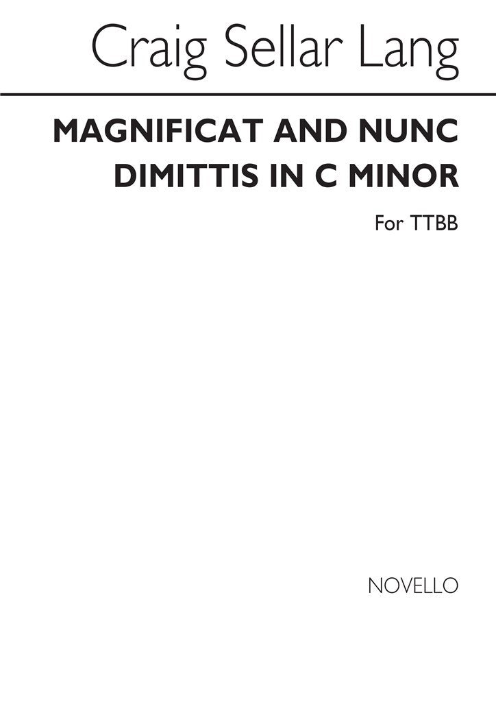 Magnificat and Nunc Dimittis for TTBB Chorus