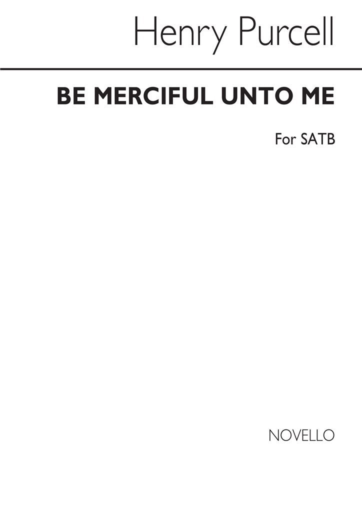 Be Merciful Unto Me O God Satb