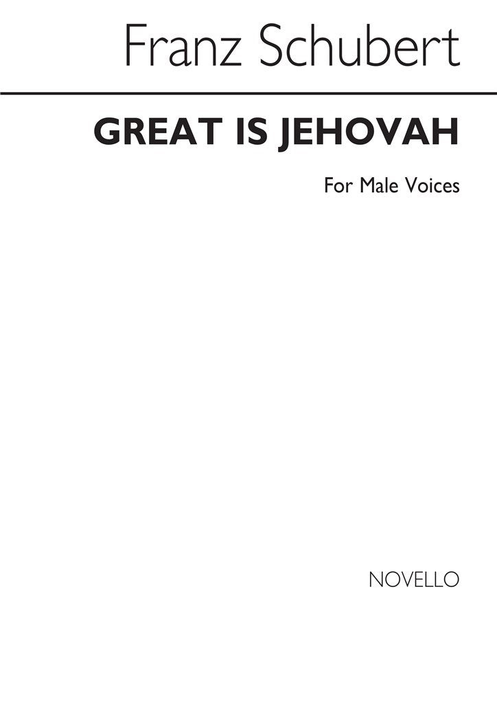 Great Is Jehovah (Tenor TTBB)