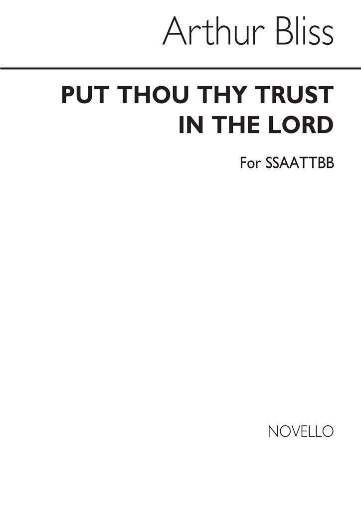 Put Thou Thy Trust In The Lord