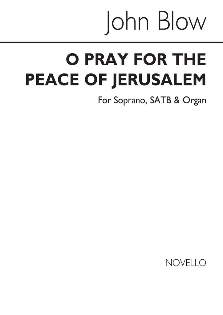 O Pray For The Peace of Jerusalem