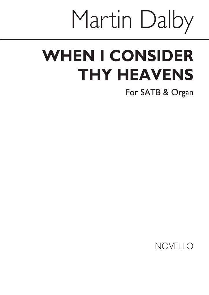 When I Consider Thy Heavens