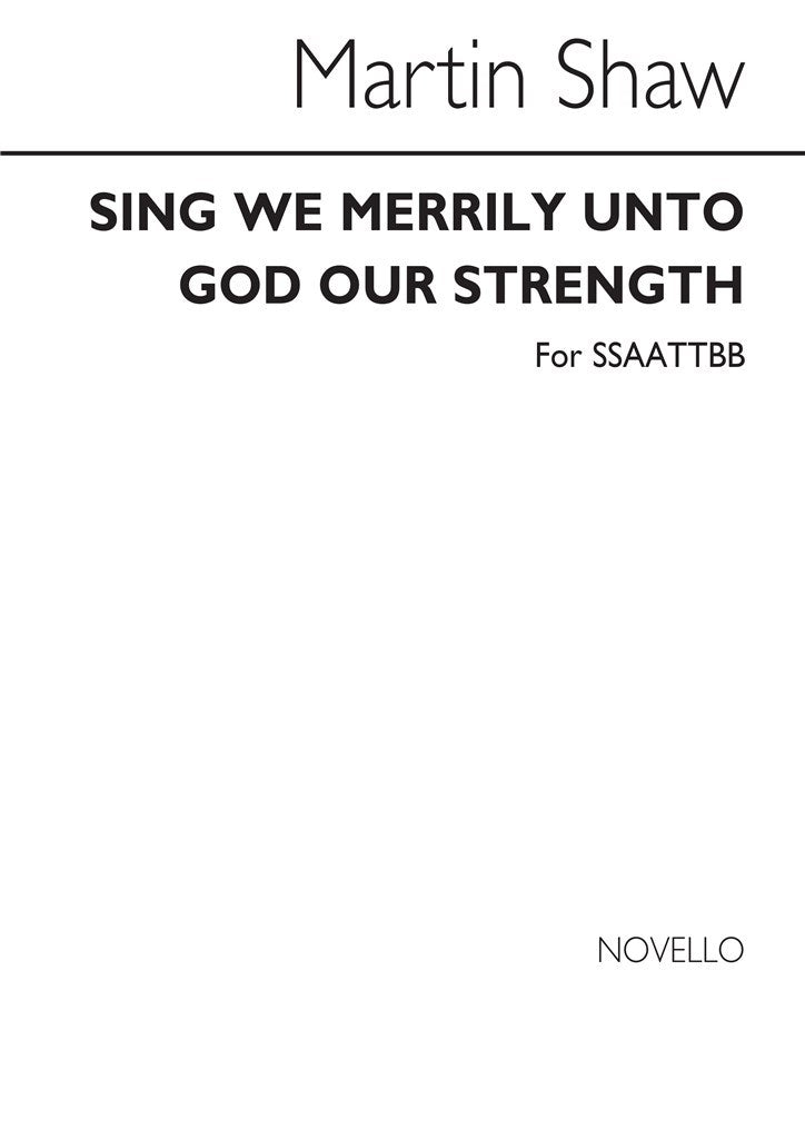 Sing We Merrily Unto God For Double Choir