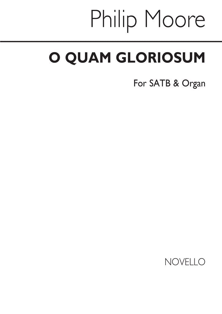 O Quam Gloriosum (SATB)