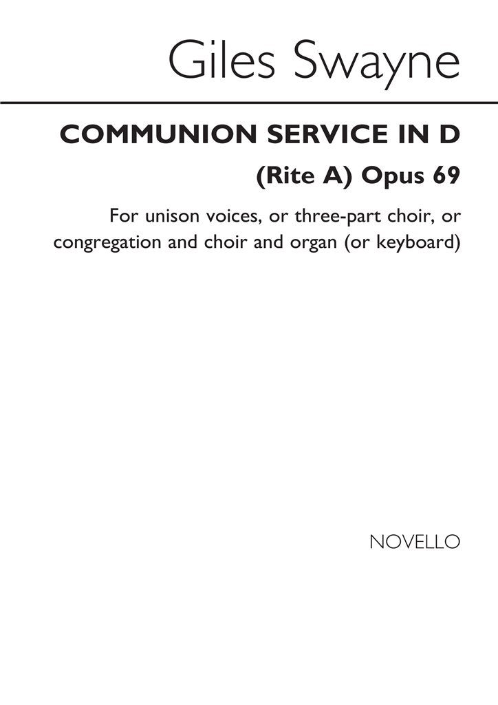 Communion Service In D (Choral Leaflet)