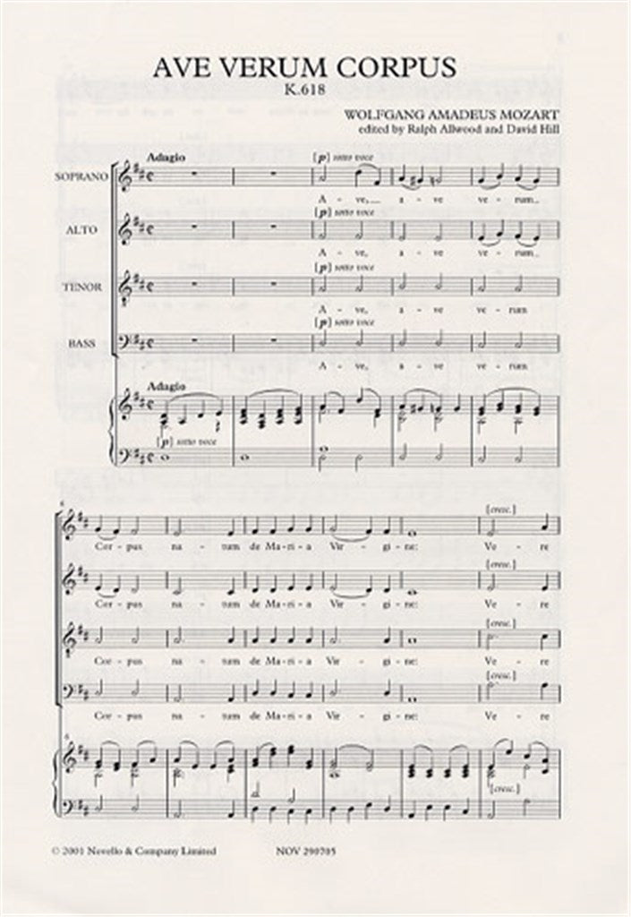 Ave Verum Corpus (SATB)