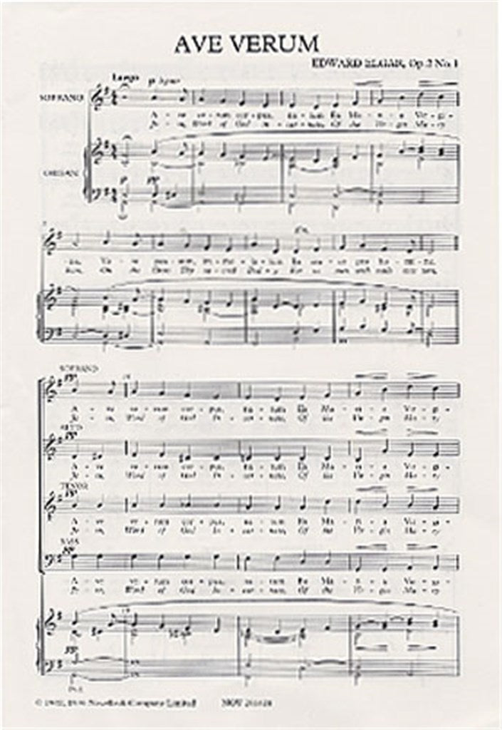Ave Verum Op.2 No.1 (Soprano/SATB)
