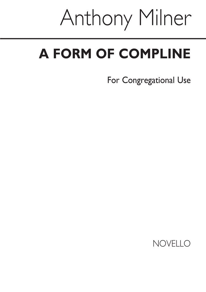 A Form of Compline For Congregational Use