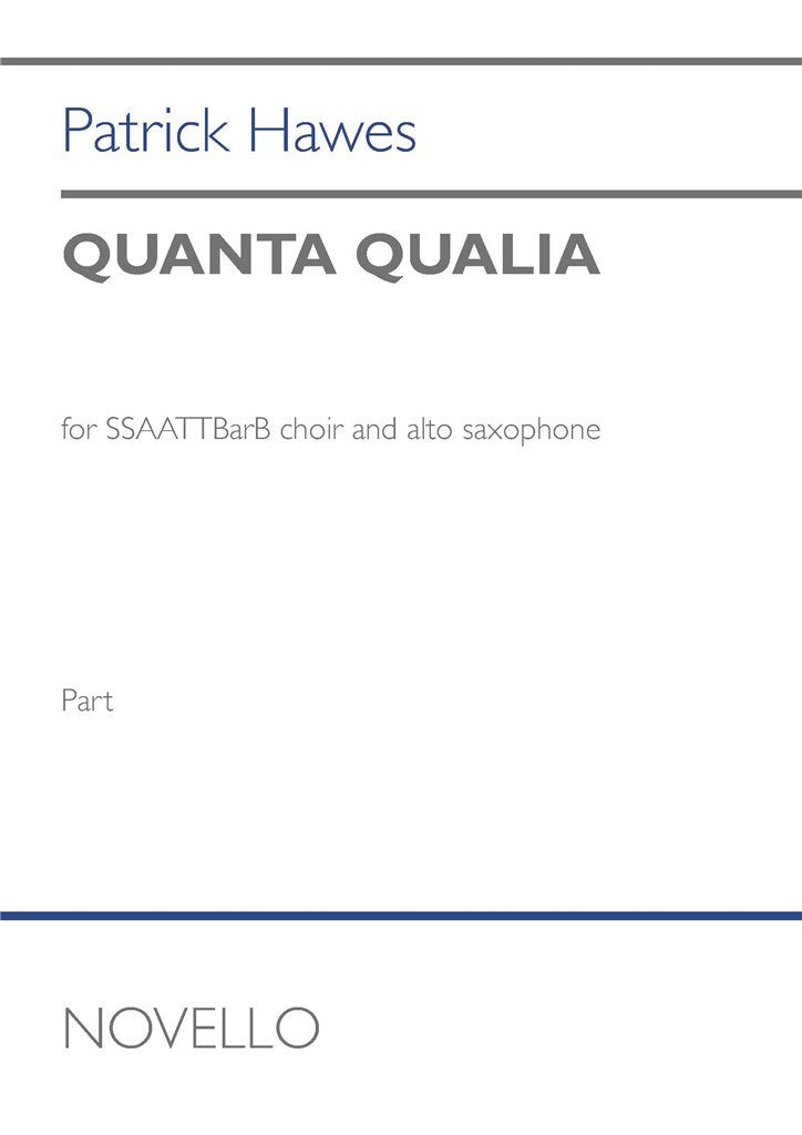 Quanta Qualia (Alto saxophone part)