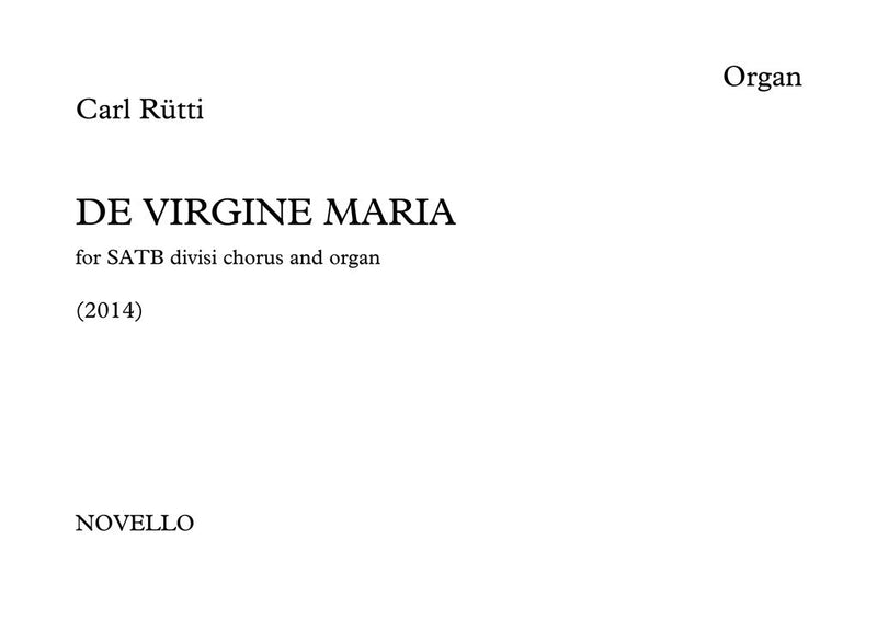 De Virgine Maria (Organ part)