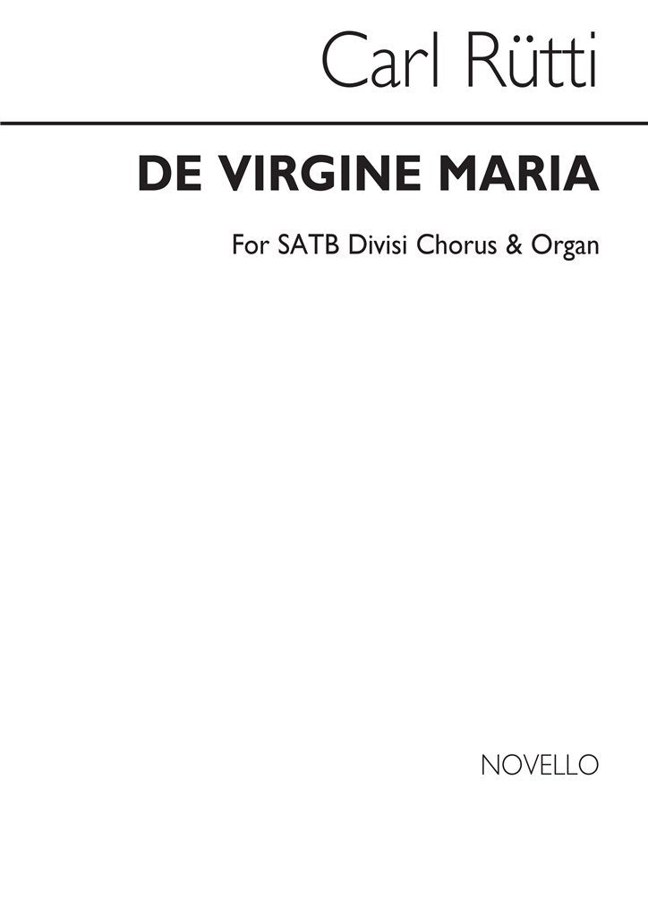 De Virgine Maria (Vocal Score)