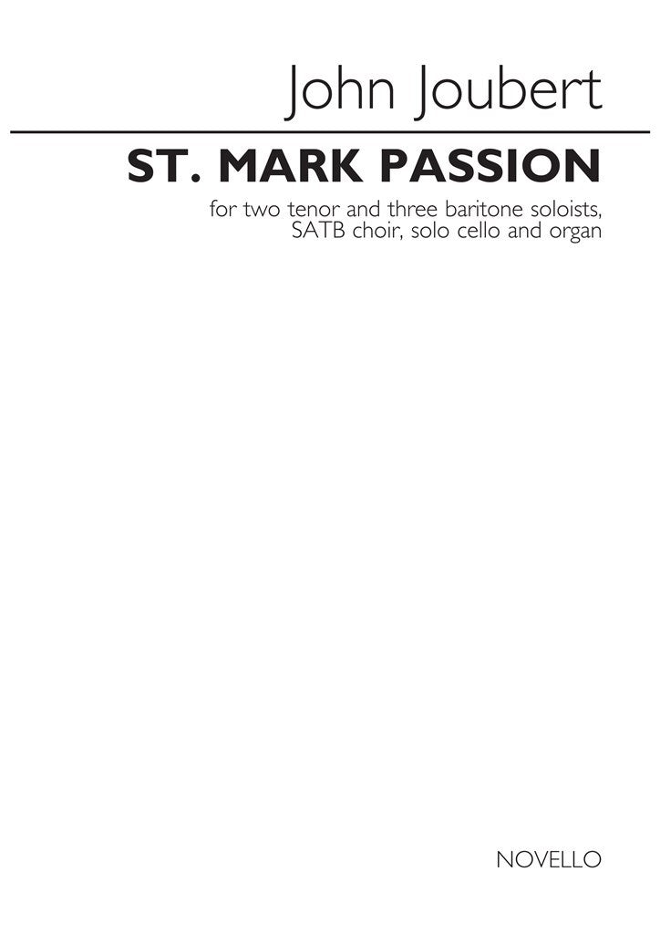 St. Mark Passion (Vocal Score)