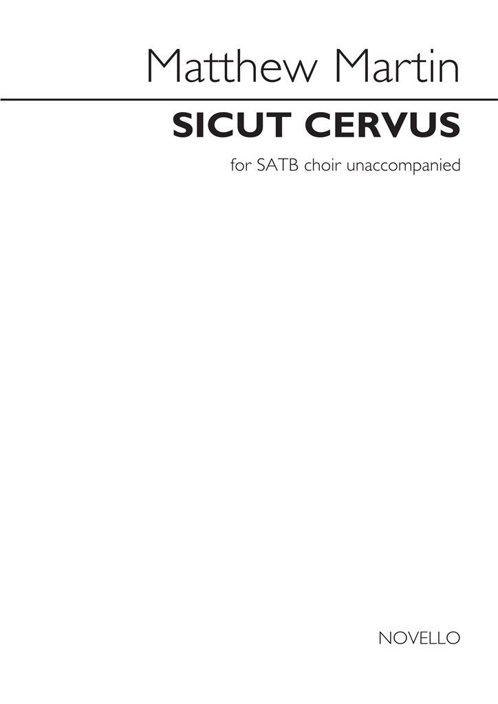 Sicut Cervus For Satb Choir