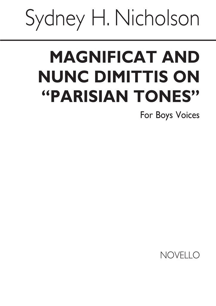 Magnificat And Nunc Dimittis On Parisian Tones