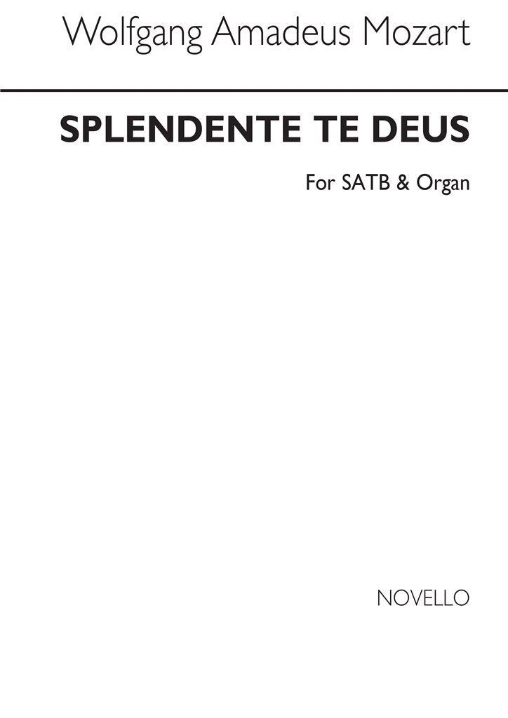 Wa Splendente Te Deus Satb/Organ