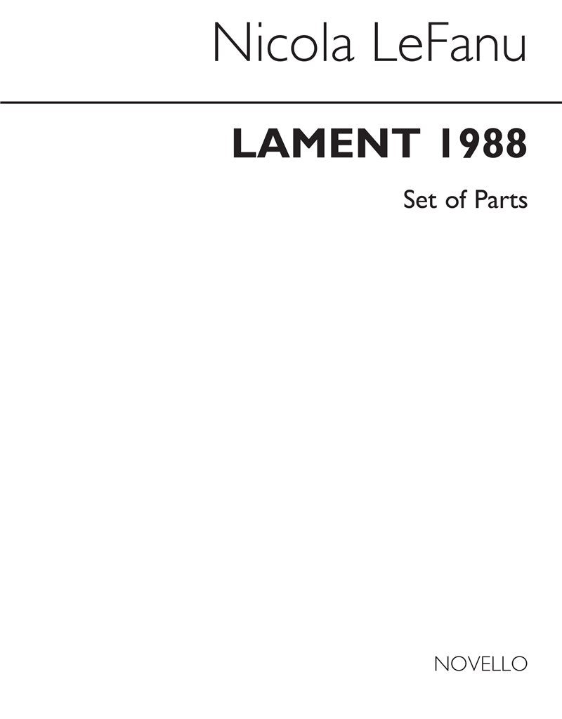Lament (Oboe Clarinet Viola and Cello Parts)