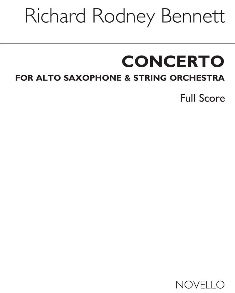 Saxophone Concerto (Full Score)