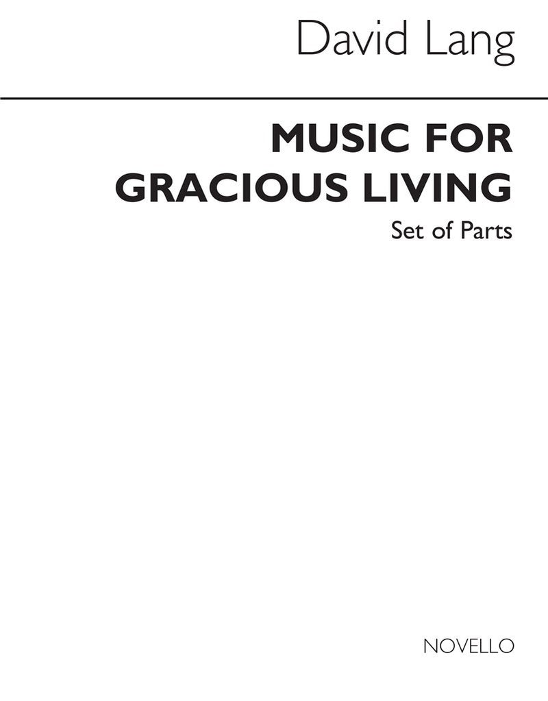 Music For Gracious Living (Parts)